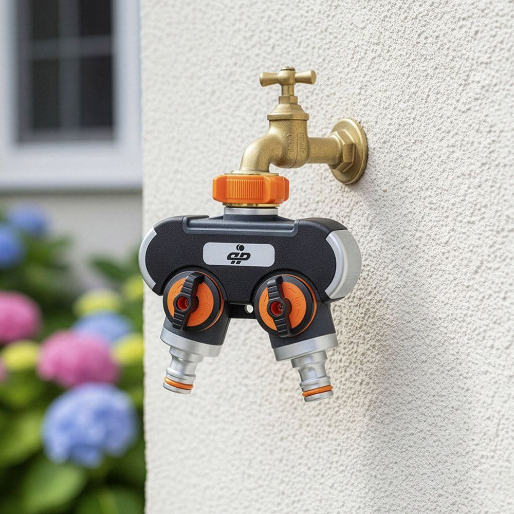 Wasserhahn-Verteiler 2-fach