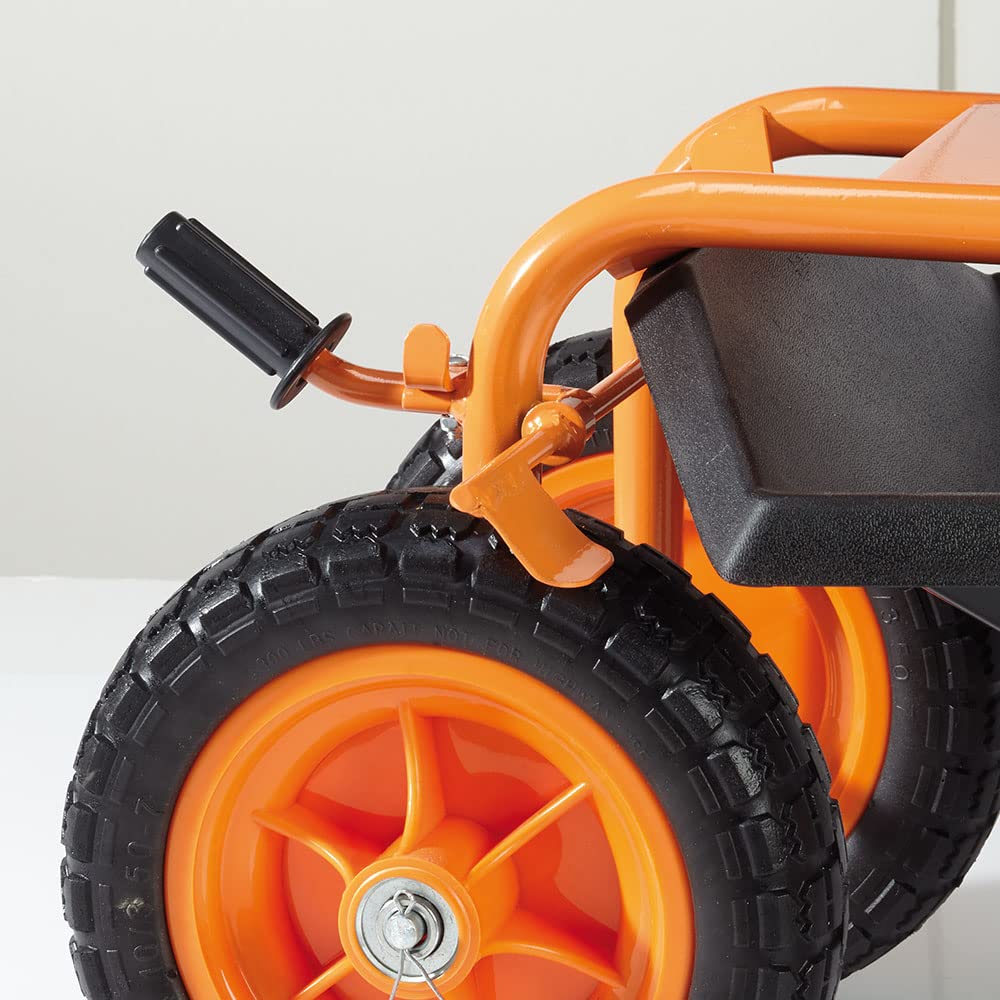 Rollbarer Arbeitssitz mit Bremse